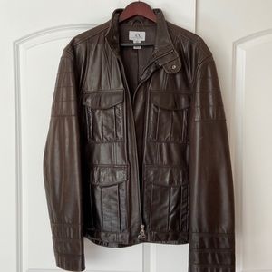Armani Exchange Leather Coat